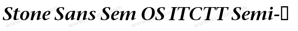 Stone Sans Sem OS ITCTT Semi字体转换